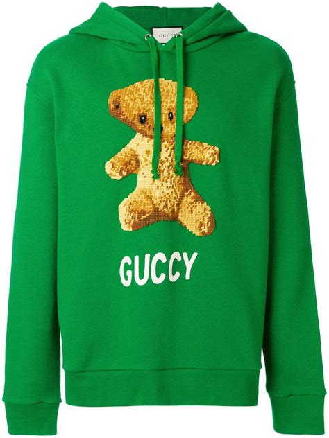 gucci teddy bear hoodie fake|Gucci teddy bear sweater.